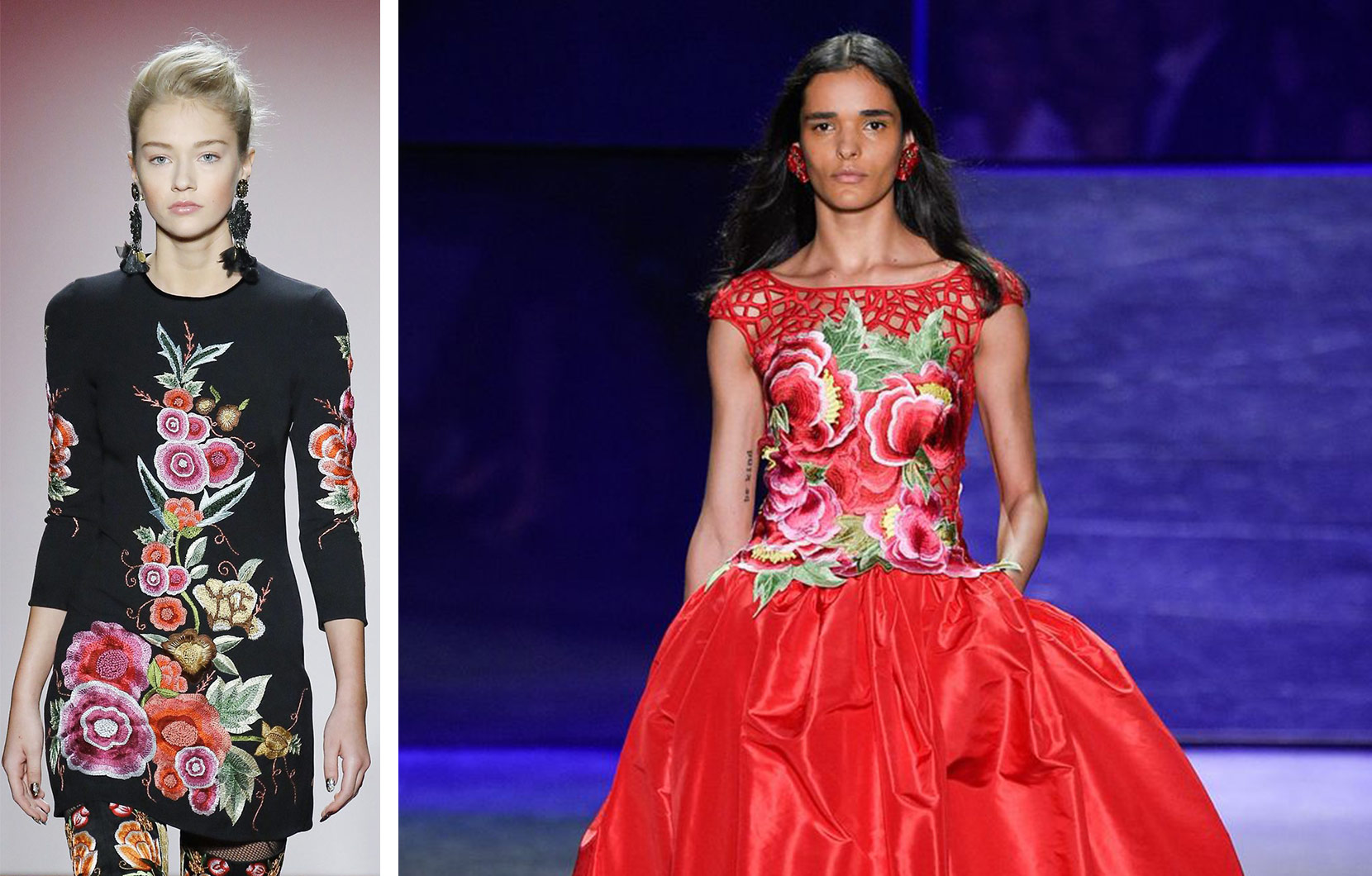 Colección de Naeem Khan durante la semana de la moda inspirada en México. 