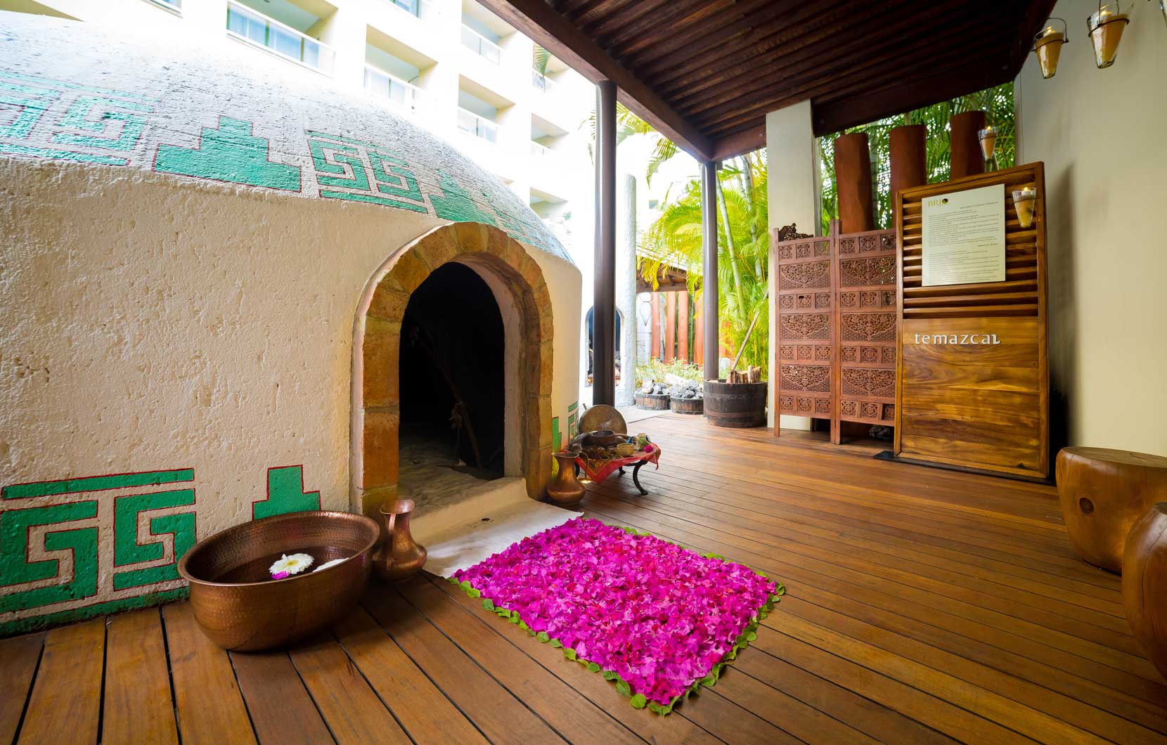 Brio Spa's Temazcal sweat lodge at Vidanta Nuevo Vallarta.