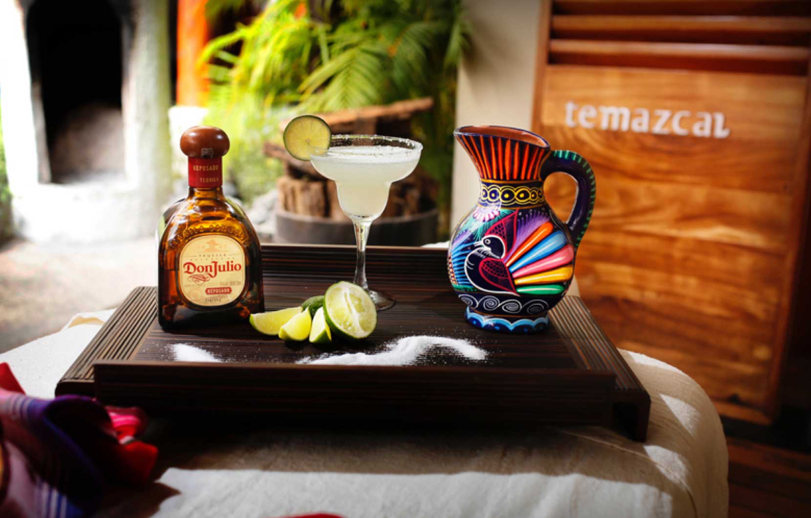 Your treatment ends with a refreshing margarita. Salud!