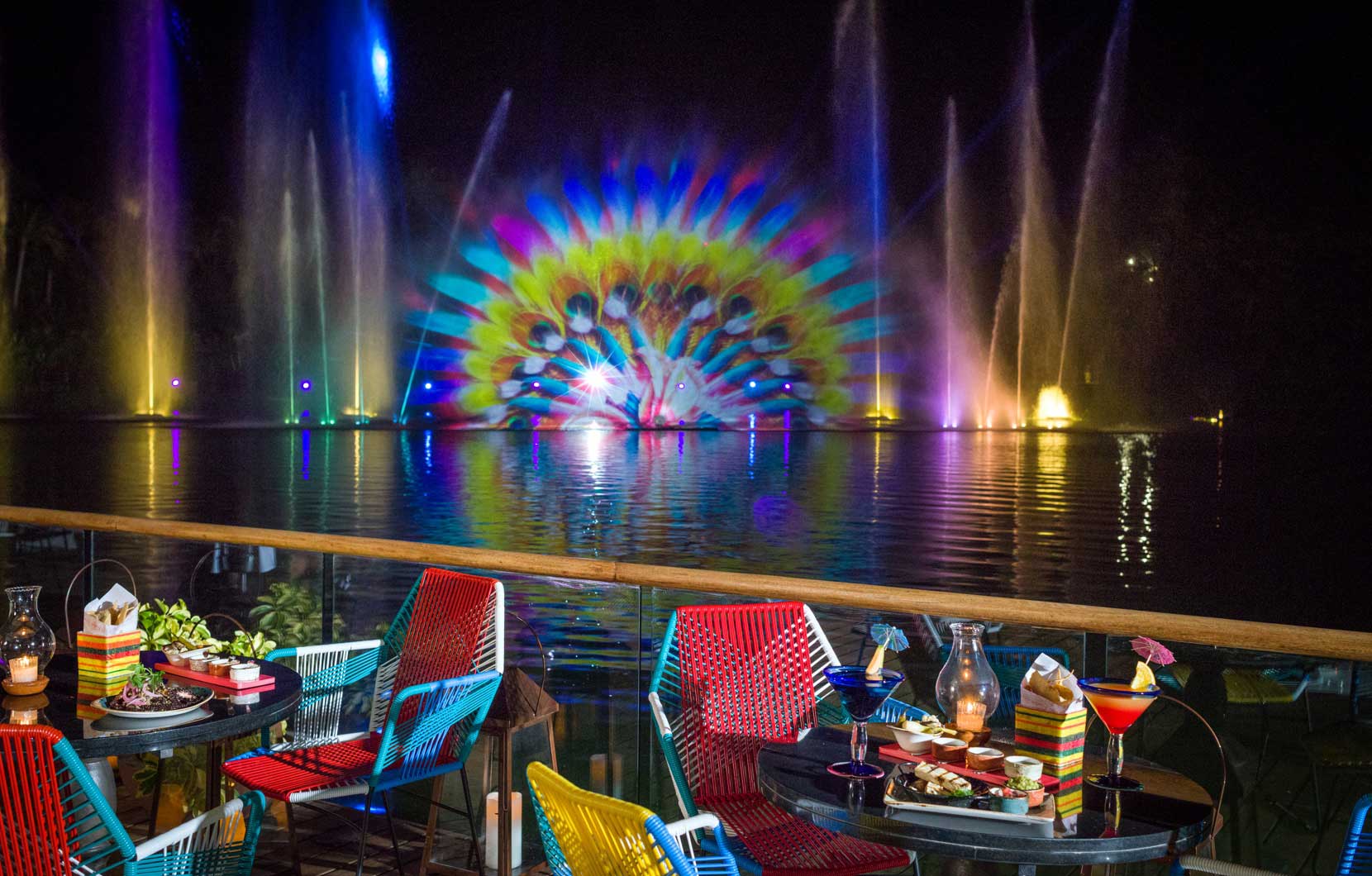 Take in the spectacular show of water, music, and light designed to mesmerize all guests at Vidanta Nuevo Vallarta.