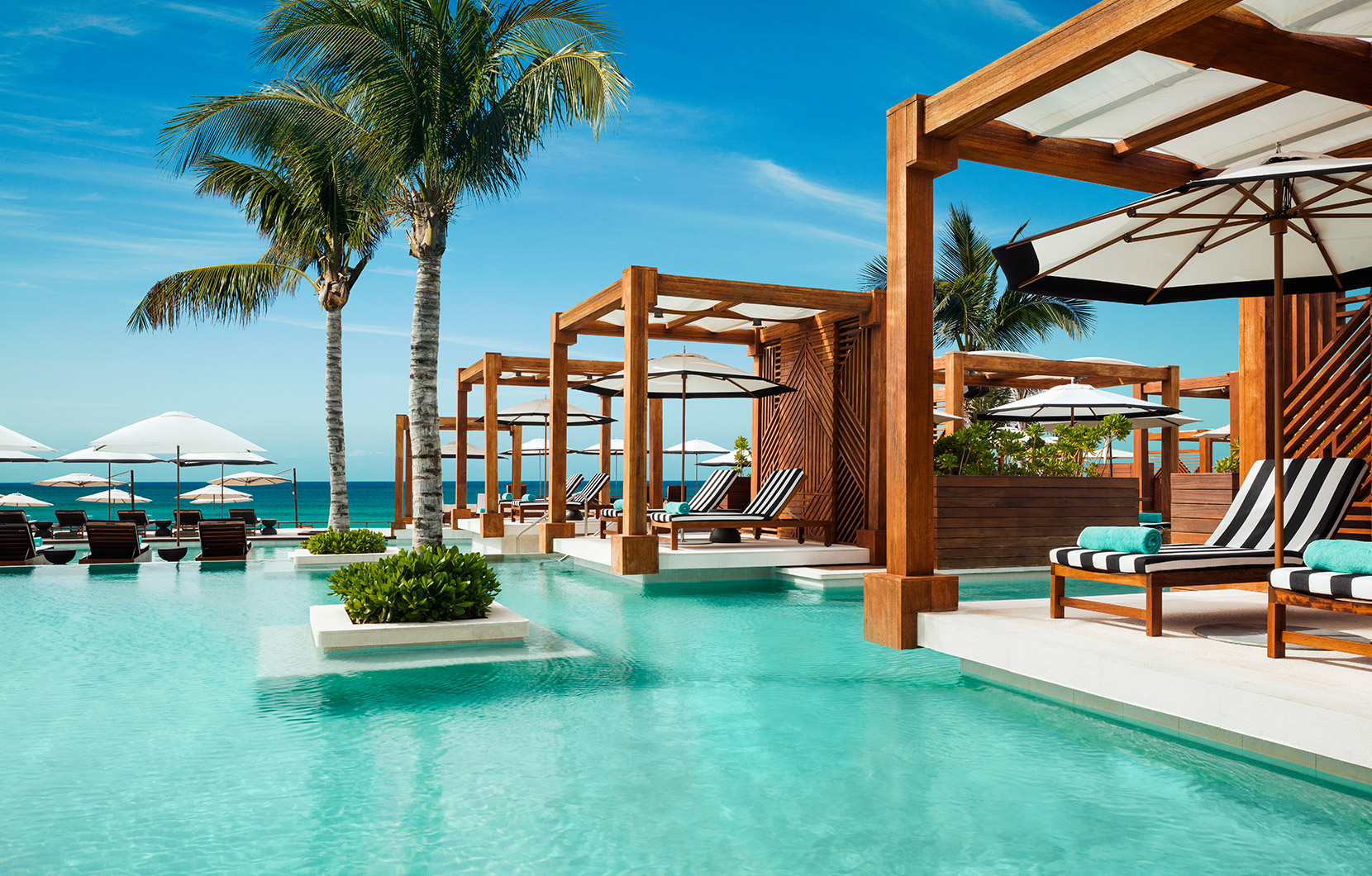 The Beach Club is known for its stunning architecture and stylish décor.